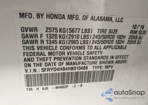 2017 Acura Mdx Advance Package из США, поврежденный, VIN 5FRYD4H84HB015489